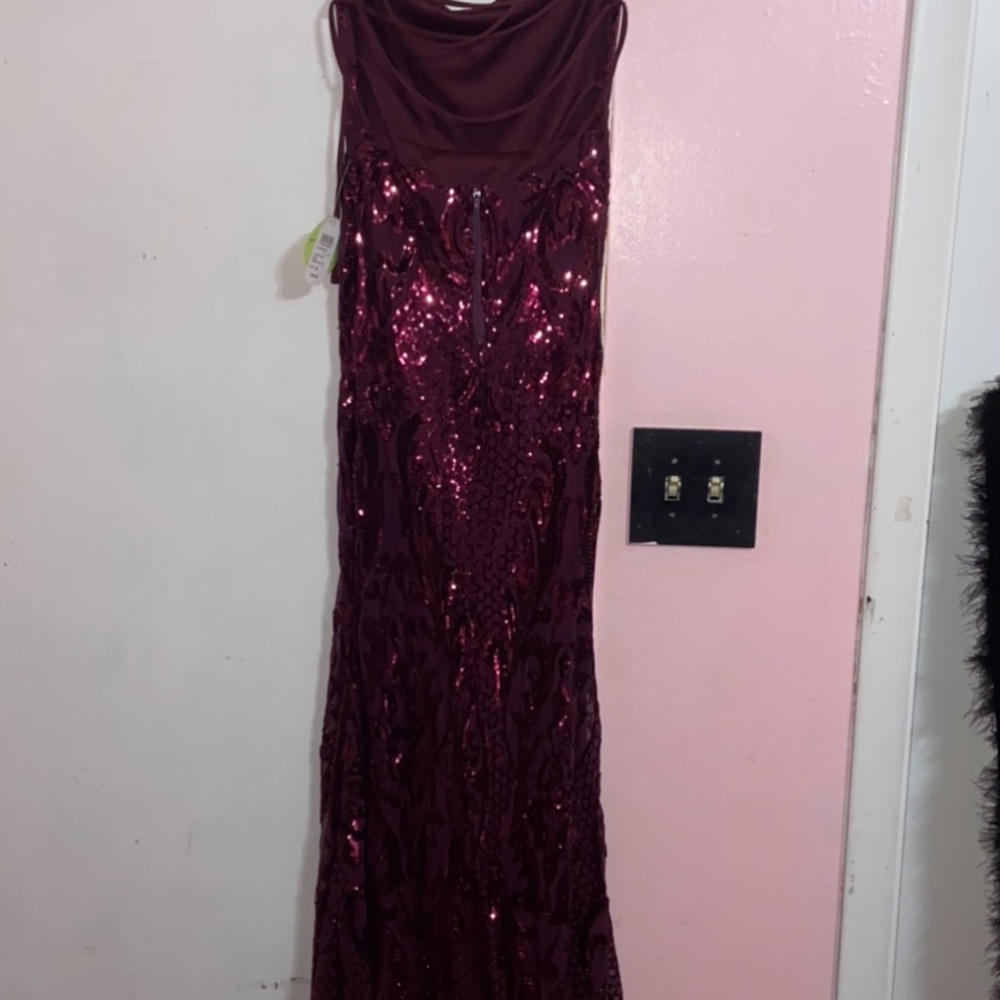 Long Burgundy Prom Dress